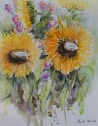 Sonnenblumen, 2021, 50 x 40 cm