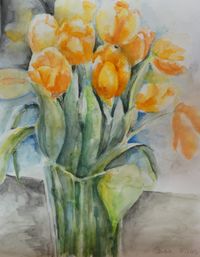 Tulpen gelb, 2020, 50 x 40 cm